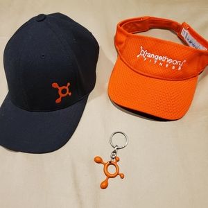 OrangeTheory Baseball Hat, Visor Hat & Splat Keychain